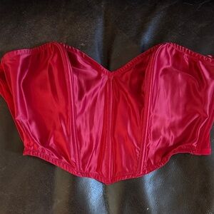 Elegant Red Satin Corset